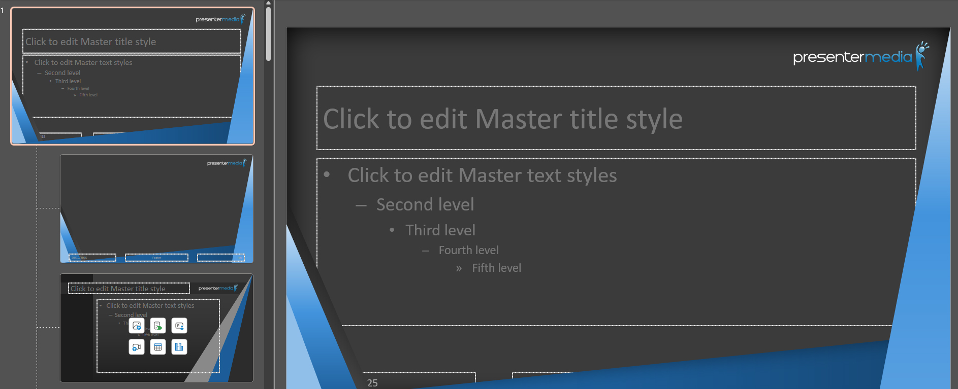 Adding you logo to the slide master.