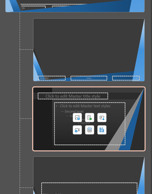 Add a design to a slide master child slide.