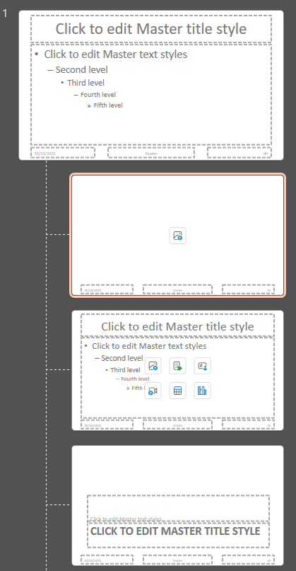 PowerPoint Slide Master hierarchy example