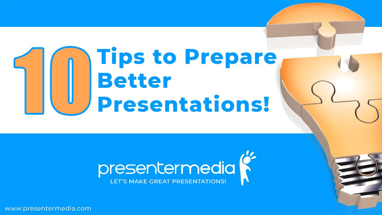 A feature image preview for the blog 10 Tips for better preparing a PowerPoint presentation.