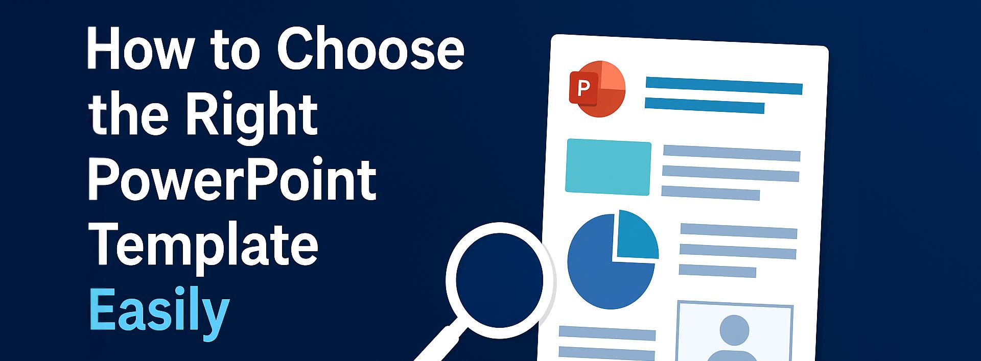 A feature image preview for the blog How to Choose the Right PowerPoint Template for Your Next Presentation.