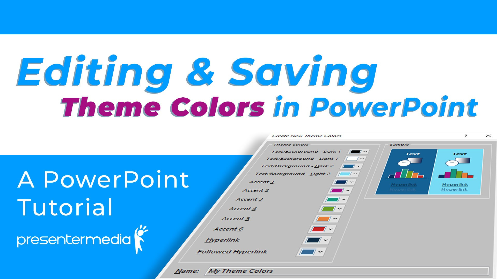 A feature image preview for the blog How to change Theme Colors in PowerPoint Tutorial.