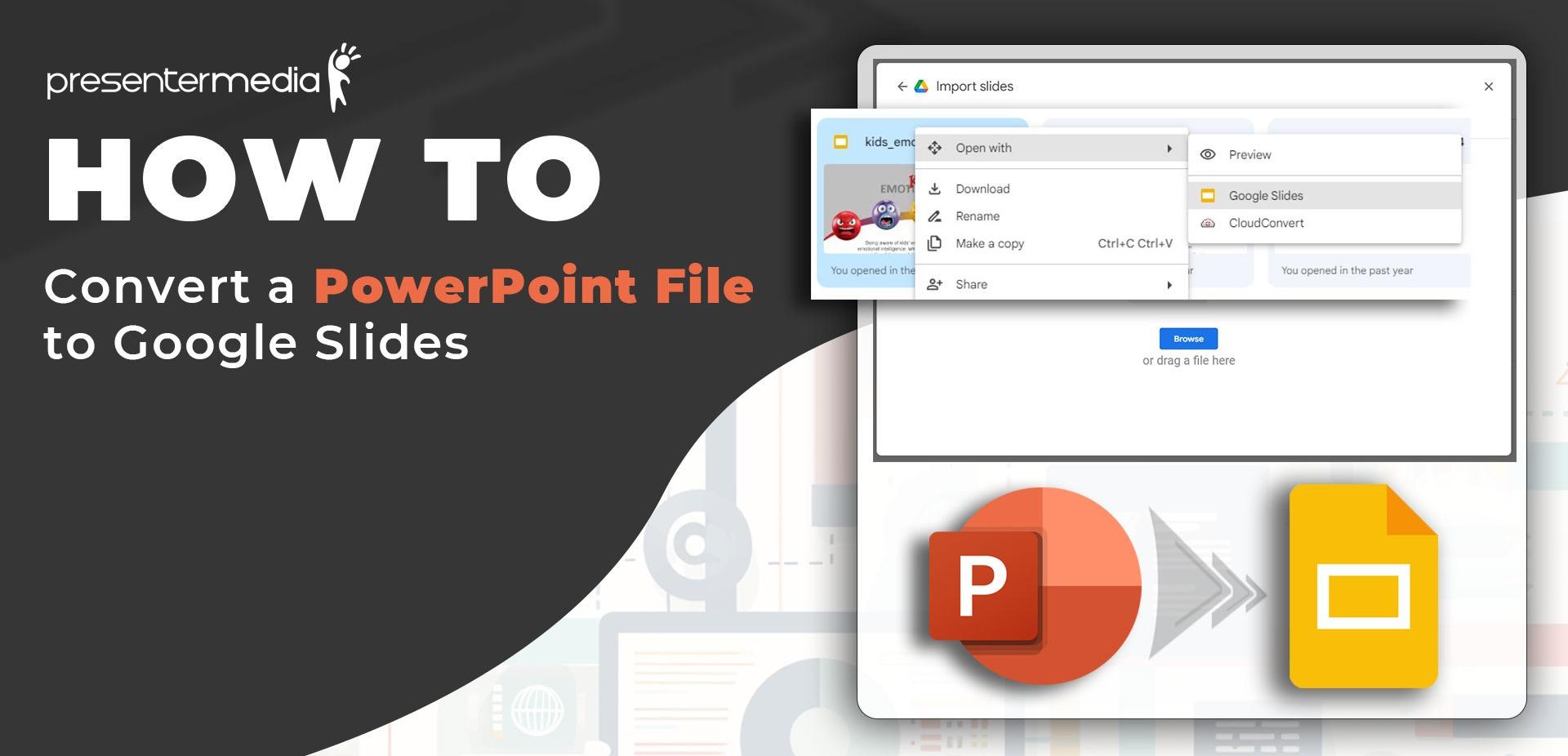 A feature image preview for the blog Convert PPTX to Google Slides Step by Step.